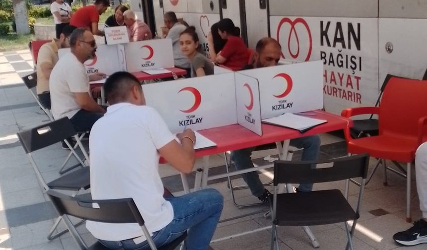 İlçede hayırsever destekli kan bağışı kampanyası