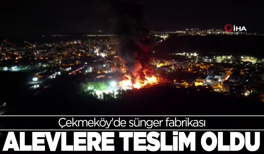 Çekmeköy'de sünger fabrikası alevlere teslim oldu