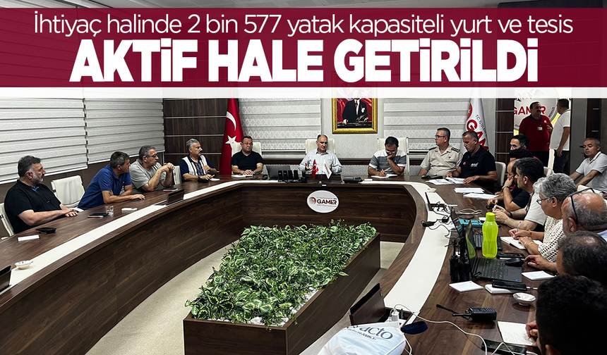 İhtiyaç halinde 2 bin 577 yatak kapasiteli yurt ve tesis aktif hale getirildi