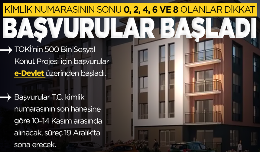 TOKİ için başvurular başladı