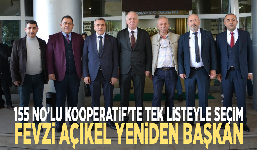 155 No’lu Kooperatif’te tek listeyle seçim: Fevzi Açıkel yeniden başkan