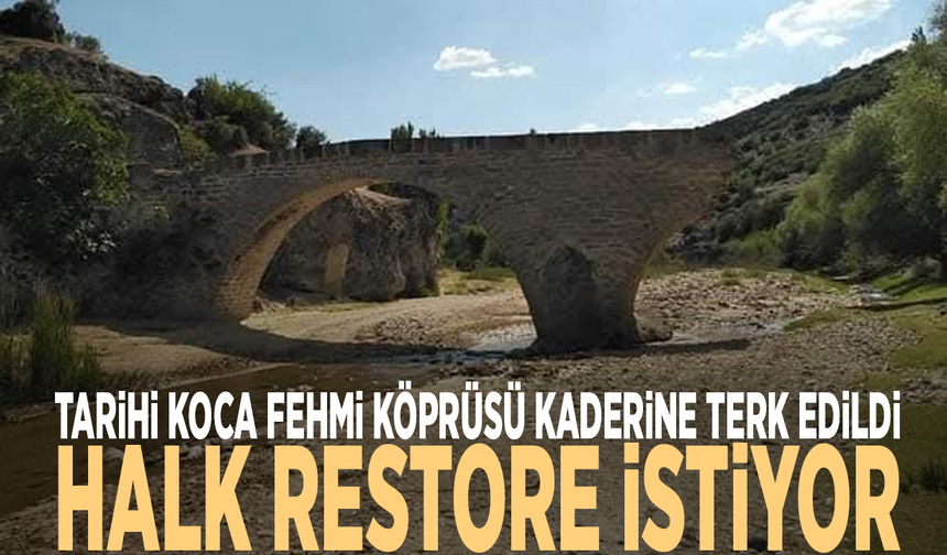 Tarihi Koca Fehmi Köprüsü kaderine terk edildi... Halk restore istiyor