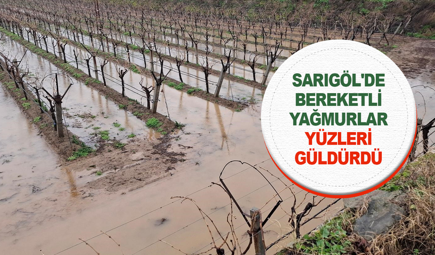 Sarıgöl'de bereketli yağmurlar yüzleri güldürdü