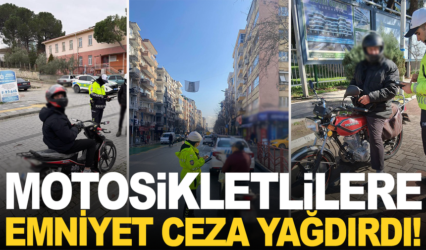 Manisa'da motosiklet denetiminde milyonluk ceza!