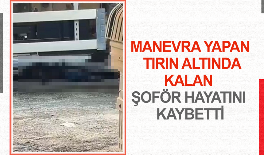 İzmir'de geri manevra yapan tırın altında kalan şoför hayatını kaybetti