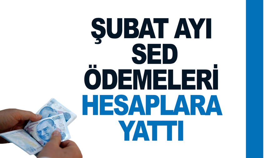 Şubat ayı SED ödemeleri hesaplara yatırıldı