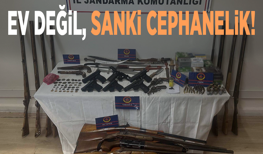 Şok baskın! Ev değil, sanki cephanelik!