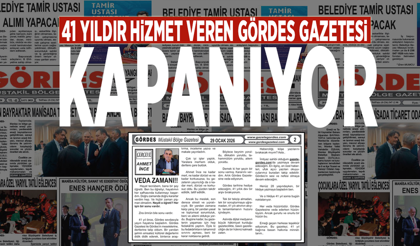 41 yıldır hizmet veren Gördes gazetesi kapanıyor