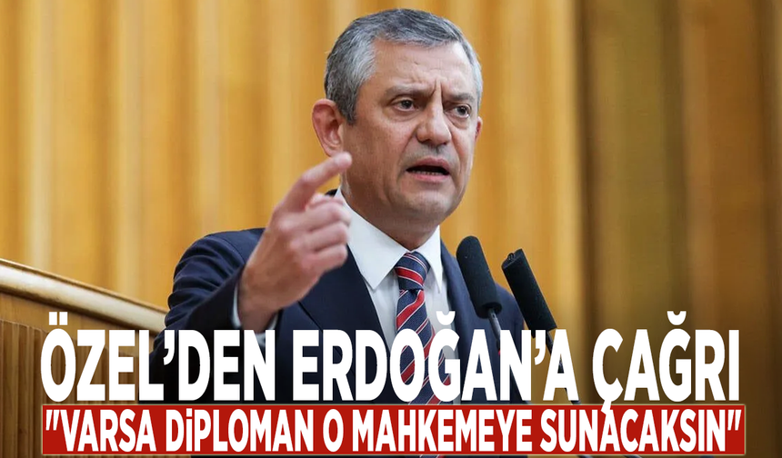 Özel’den Erdoğan’a çağrı: "Varsa diploman o mahkemeye sunacaksın"