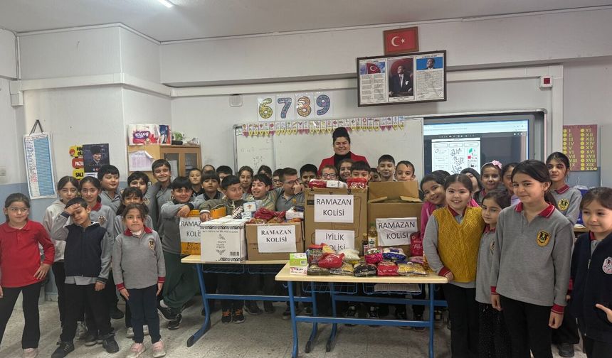 Kamil Semizler İlkokulu’ndan örnek davranış: Ramazan yardımları ihtiyaç sahiplerine ulaştı