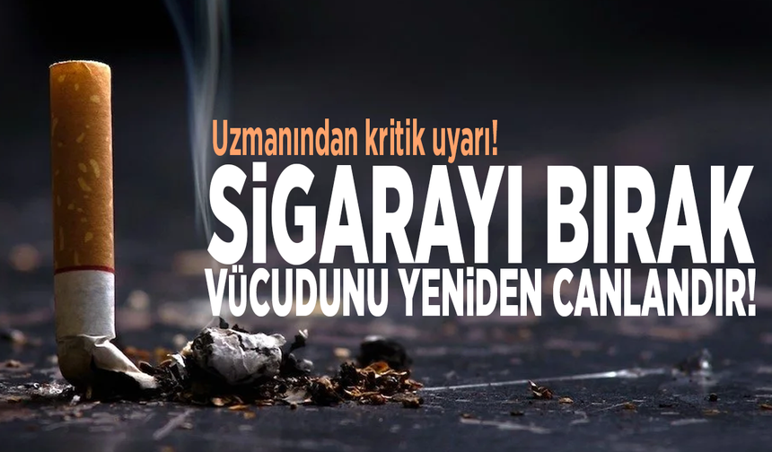 Uzmanından kritik uyarı! Sigarayı bırak, vücudunu yeniden canlandır