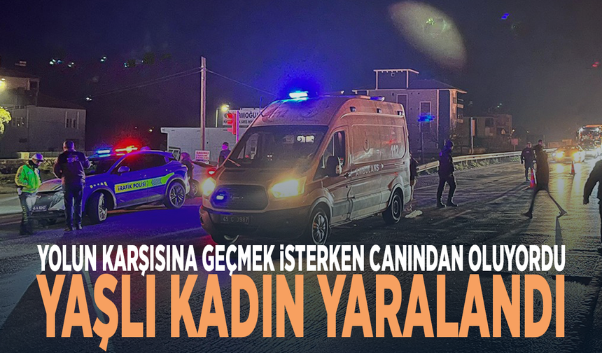 Yolun karşısına geçmek isterken canından oluyordu.. Yaşlı kadın yaralandı