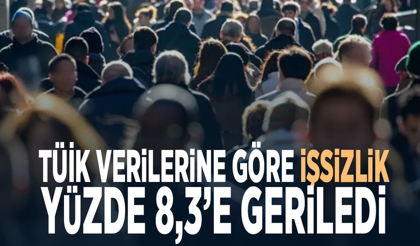 TÜİK verilerine göre işsizlik yüzde 8,3’e geriledi