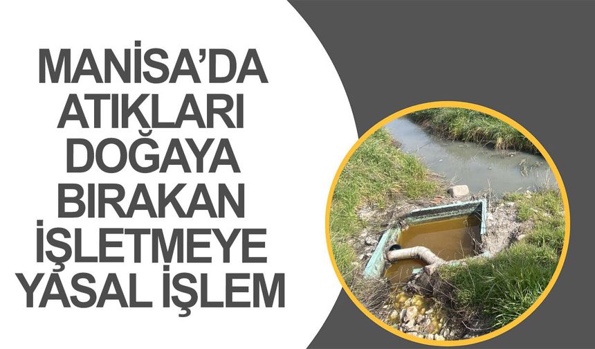 Manisa'da doğayı kirleten o işletmeye yasal işlem başlatıldı