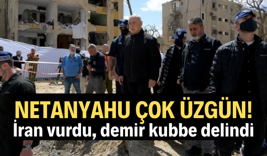 Binyamin Netanyahu ve Isaac Herzog İran'ın vurduğu Arad kentini ziyaret etti