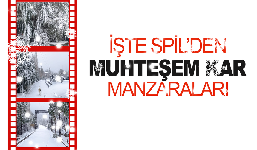 Manisa’da Bahar Yerini Kışa Bıraktı: Spil Karla Kaplandı