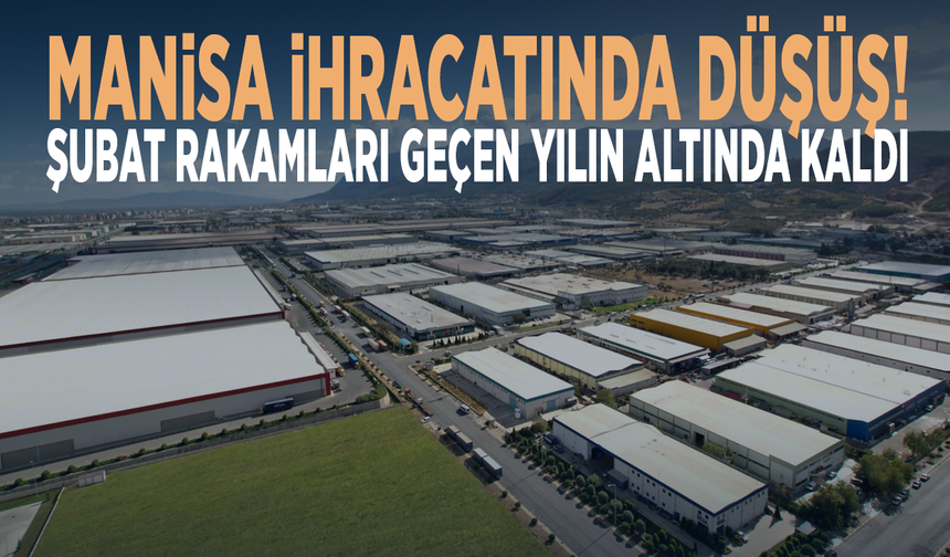 Manisa ihracatında düşüş! Şubat rakamları geçen yılın altında kaldı