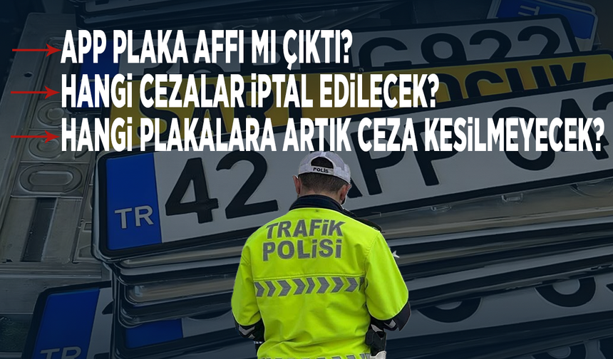 APP plaka affı mı çıktı? Hangi cezalar iptal edilecek? Hangi plakalara artık ceza kesilmeyecek?