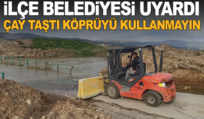 İlçede Baraj Suyu ve Yağış Köprüyü Tehlikeli Hale Getirdi