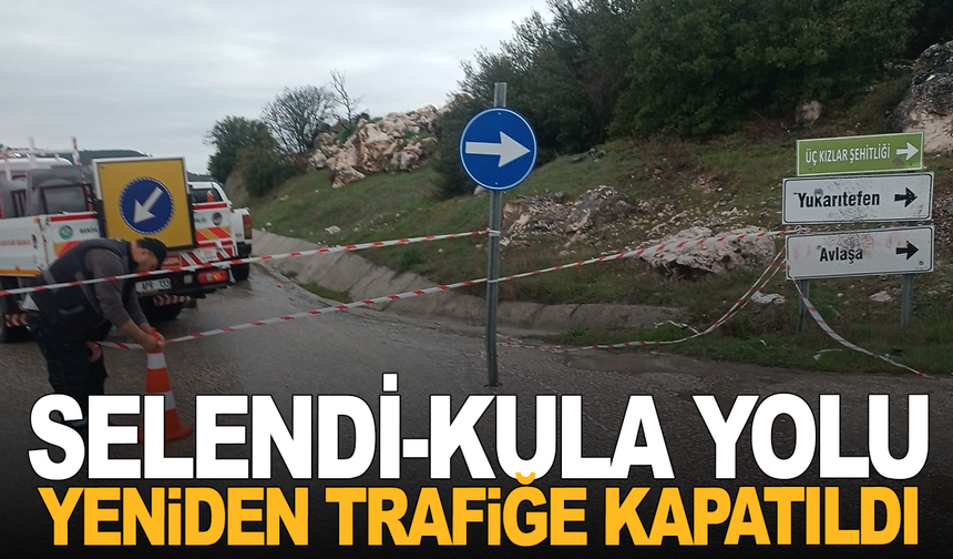 Selendi-Kula yolu yeniden trafiğe kapatıldı