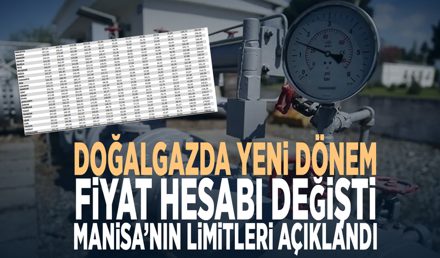 Doğalgazda yeni dönem... Fiyat hesabı değişti, Manisa’nın limitleri açıklandı