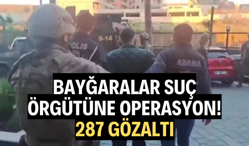 Bayğaralar suç örgütüne yönelik operasyon: 287 gözaltı