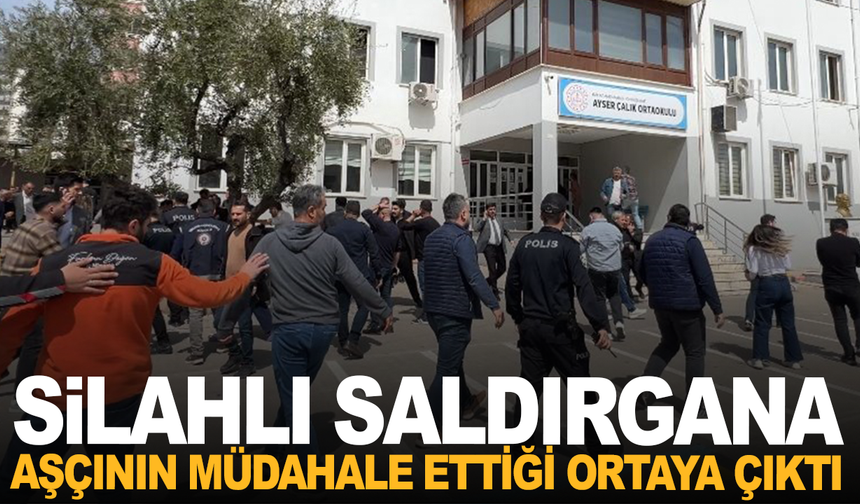 Silahlı saldırgana aşçı müdahale etmiş
