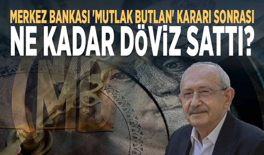 Merkez Bankası 'mutlak butlan' kararı sonrası ne kadar döviz sattı?