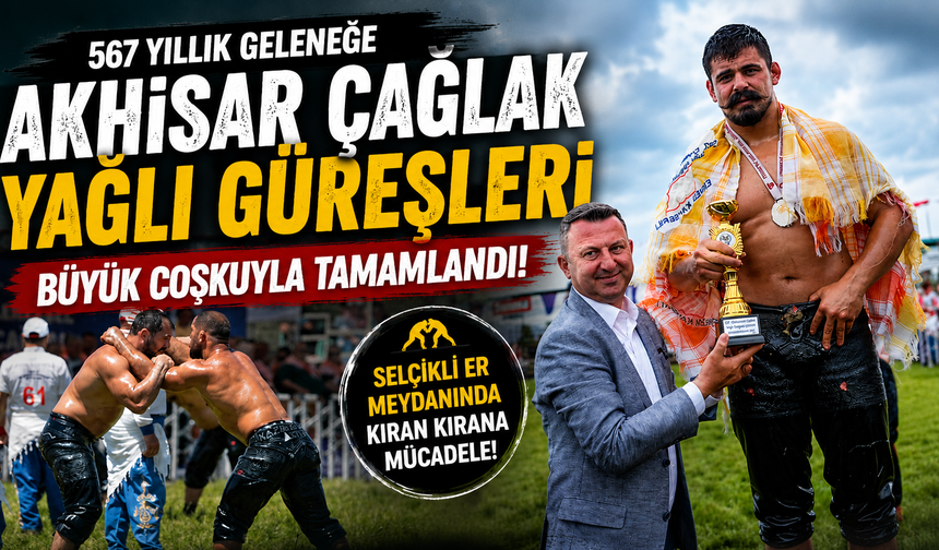 Akhisar Çağlak Yağlı Güreş Festivali renkli görüntülere sahne oldu