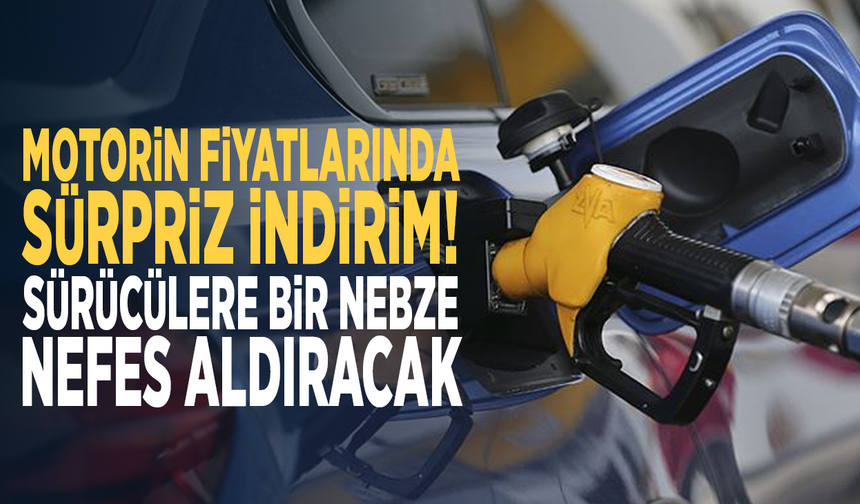 Motorin fiyatlarında sürpriz indirim! Sürücülere bir nebze nefes aldıracak