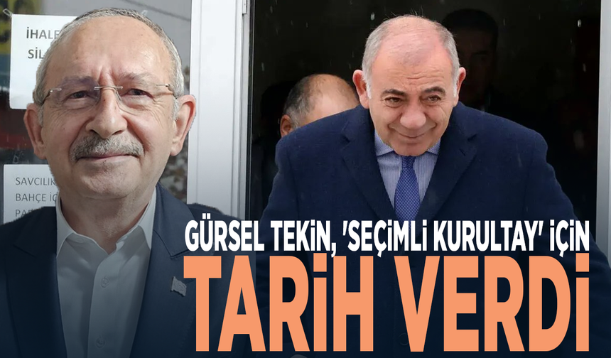 Gürsel Tekin, 'seçimli kurultay' için tarih verdi