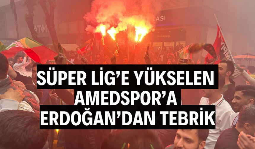 Cumhurbaşkanı Erdoğan'dan Amedspor'a tebrik mesajı