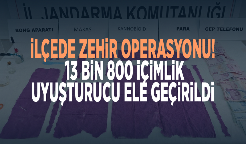 İlçede zehir operasyonu! 13 bin 800 içimlik uyuşturucu ele geçirildi