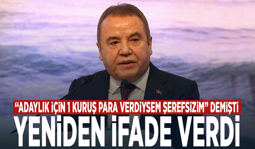 Adaylık için 1 kuruş para verdiysem şerefsizim demişti... Yeniden ifade verdi