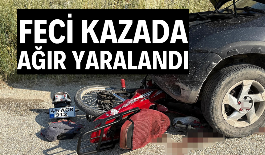 Motosiklet otomobille çarpıştı: 1 yaralı