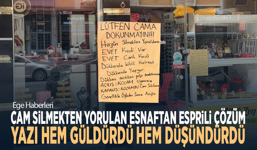 Cam silmekten yorulan esnaftan esprili çözüm....  Yazı hem güldürdü hem düşündürdü