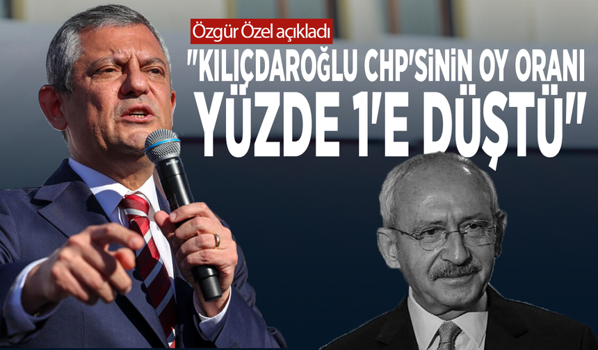 Özgür Özel açıkladı: "Kılıçdaroğlu CHP'sinin oy oranı yüzde 1'e düştü"