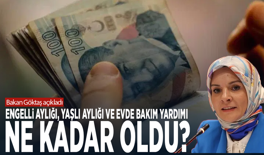 Engelli aylığı, yaşlı aylığı ve evde bakım yardımı ne kadar oldu? Bakan Göktaş açıkladı