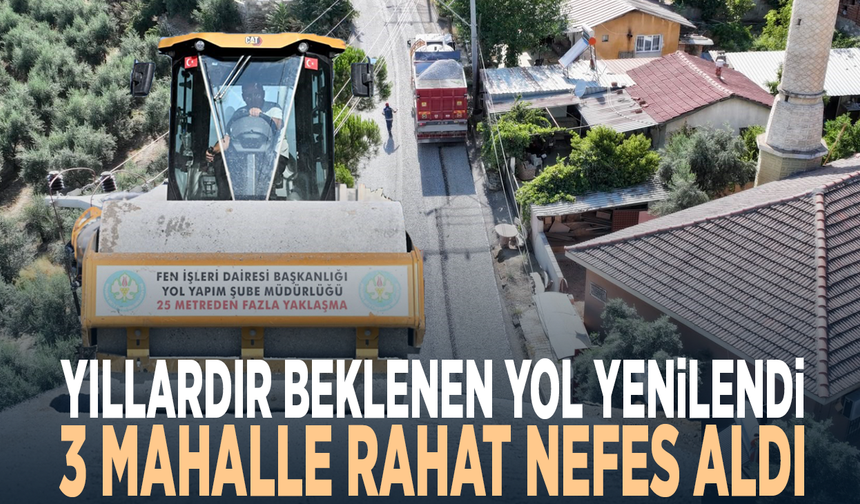 Yıllardır beklenen yol yenilendi... 3 mahalle rahat nefes aldı