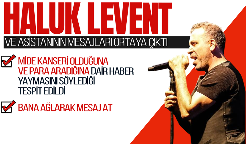 Haluk Levent ve asistanının mesajları ortaya çıktı