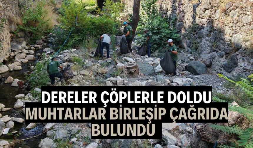 Dereler çöplerle doldu, muhtarlar birleşip çağrıda bulundu