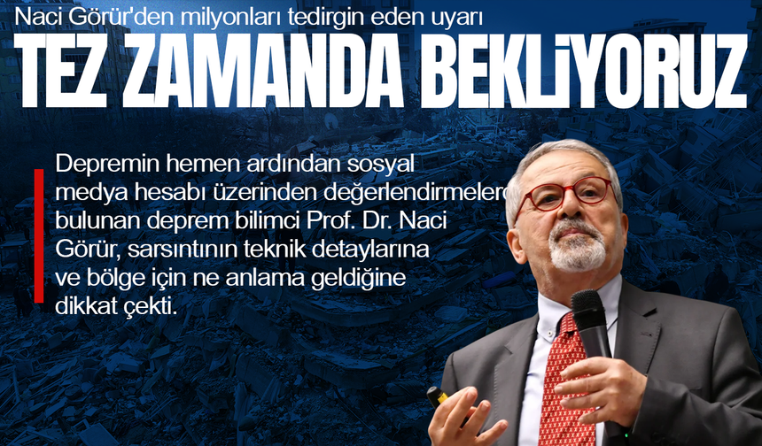 Naci Görür'den milyonları tedirgin eden uyarı: Tez zamanda bekliyoruz