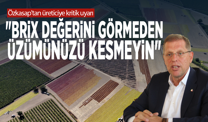 Özkasap'tan üreticiye kritik uyarı: "Brix değerini görmeden üzümünüzü kesmeyin"