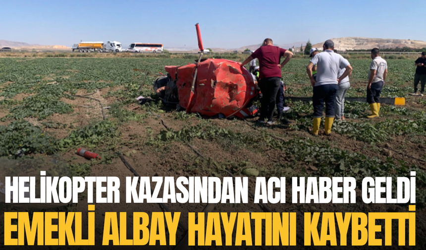 Helikopter kazasından acı haber geldi