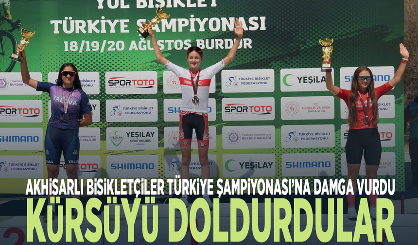 Akhisarlı bisikletçiler Türkiye Şampiyonası’na damga vurdu... Kürsüyü doldurdular