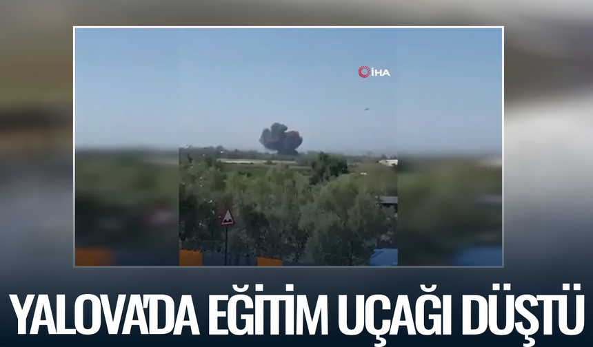 Yalova'da F-16 eğitim uçağı düştü! Pilot kurtuldu