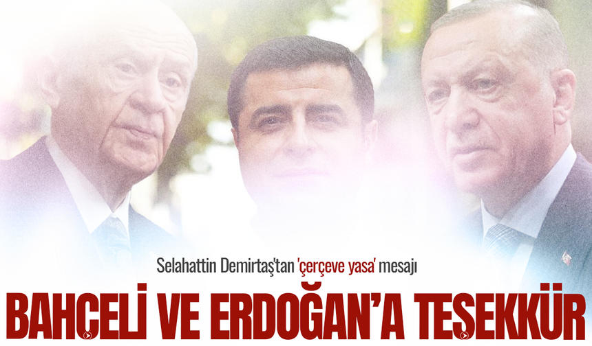 Selahattin Demirtaş'tan 'çerçeve yasa' mesajı: