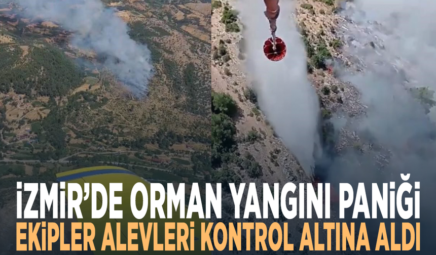 İzmir’de orman yangını paniği... Ekipler alevleri kontrol altına aldı