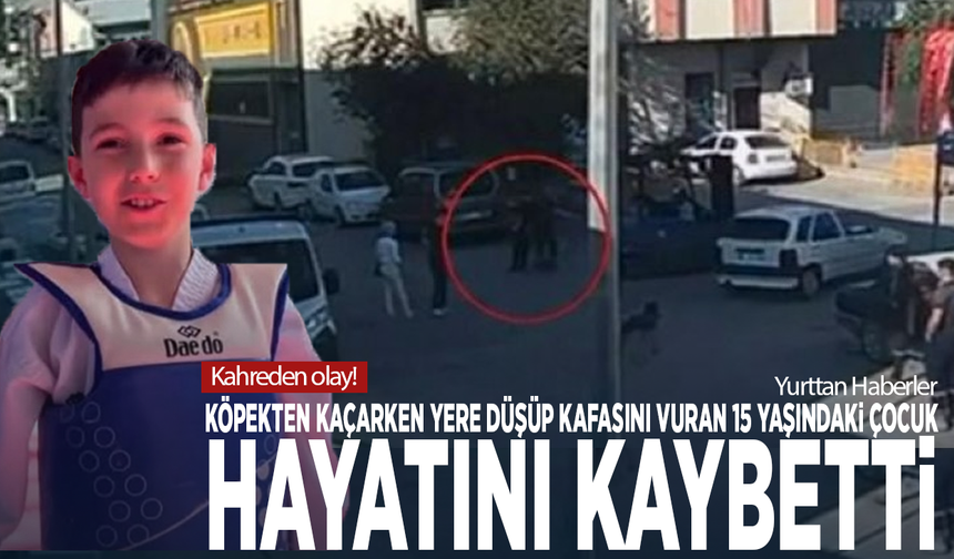 Kahreden olay! Köpekten kaçarken yere düşüp kafasını vuran 15 yaşındaki çocuk hayatını kaybetti