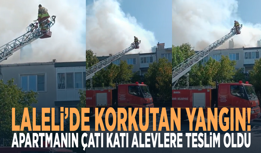 Laleli’de korkutan yangın! Apartmanın çatı katı alevlere teslim oldu